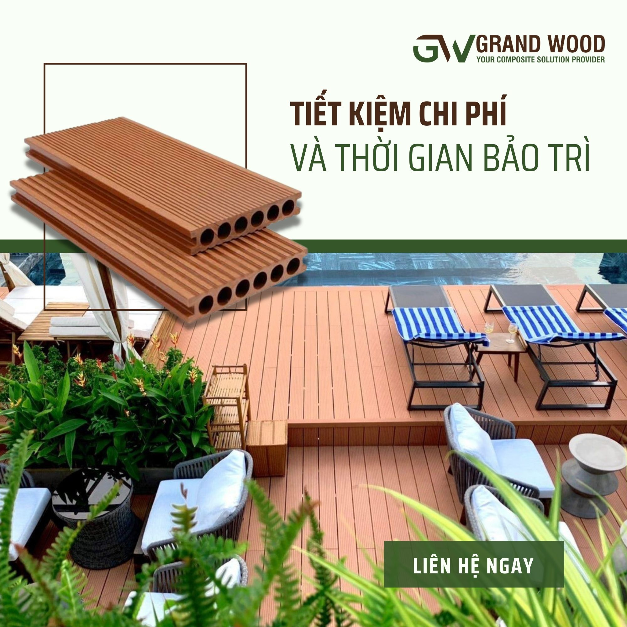 SÀN NHỰA GRANDWOOD - GIẢI PHÁP LÝ TƯỞNG CHO KHÔNG GIAN NGOÀI TRỜI