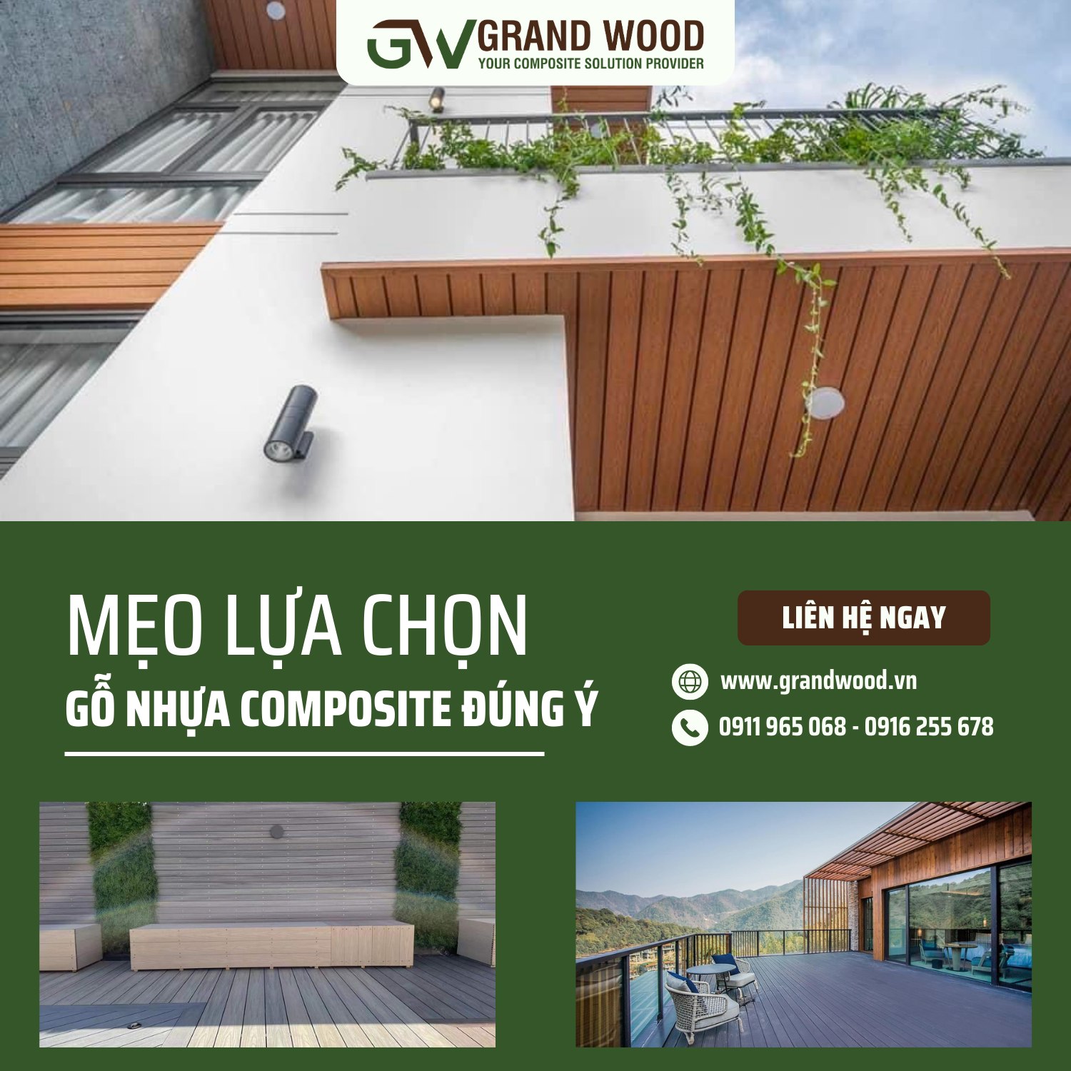 MẸO LỰA CHỌN GỖ NHỰA COMPOSITE ĐÚNG Ý