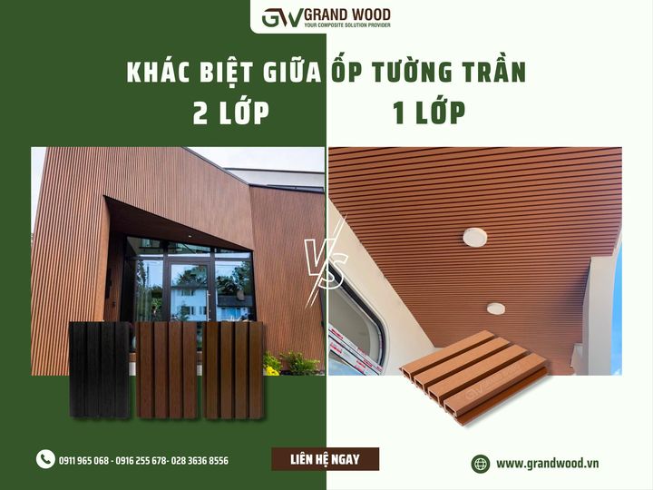 ???? KHÁC BIỆT GIỮA ỐP TƯỜNG TRẦN 2 LỚP VÀ 1 LỚP ????