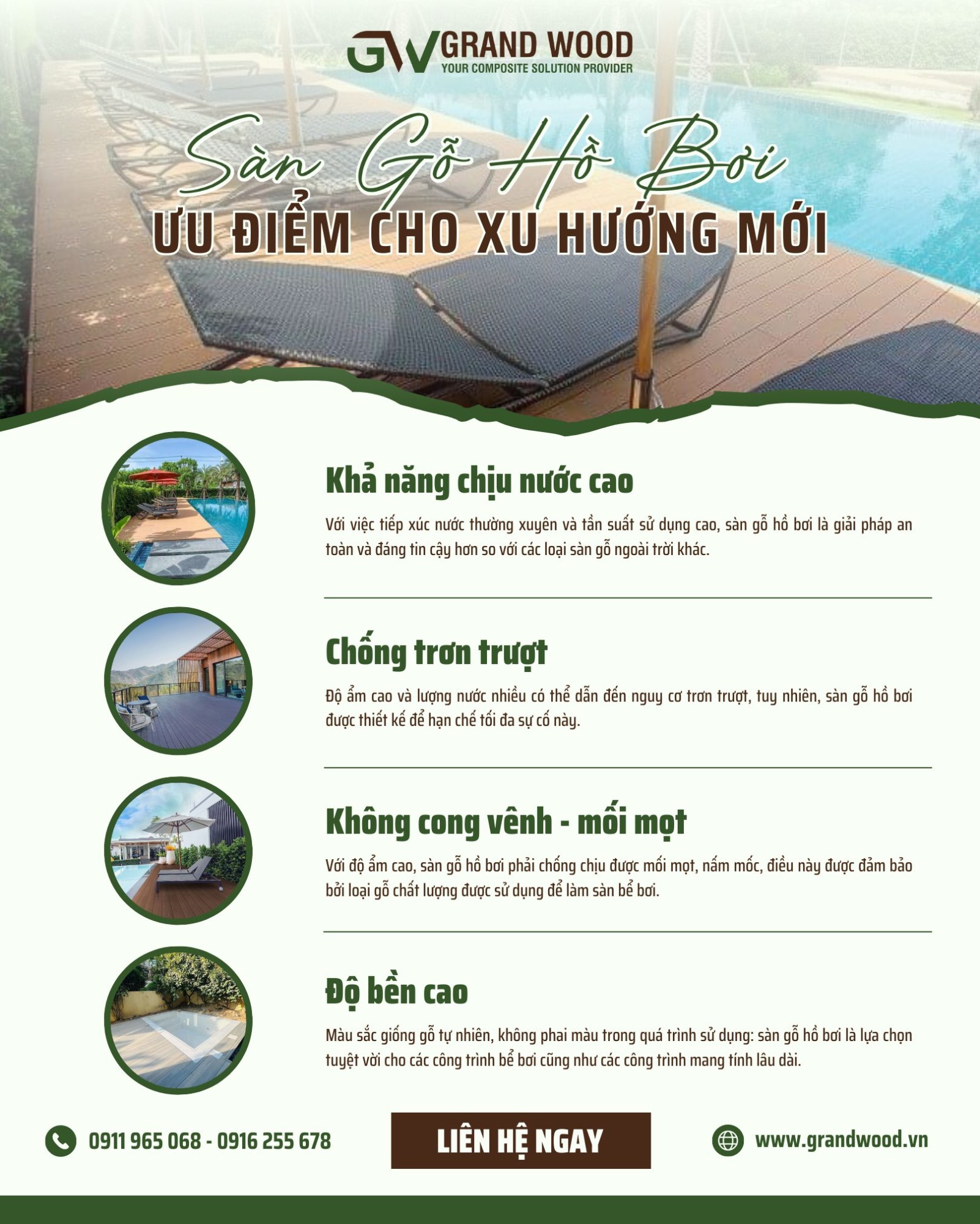 SÀN GỖ HỒ BƠI - ƯU ĐIỂM CHO XU HƯỚNG MỚI